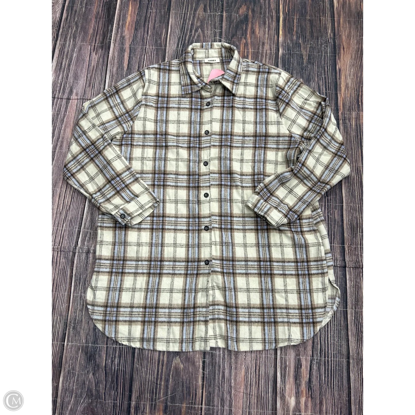 Top Long Sleeve By Adora In Cream, Size: 3x
