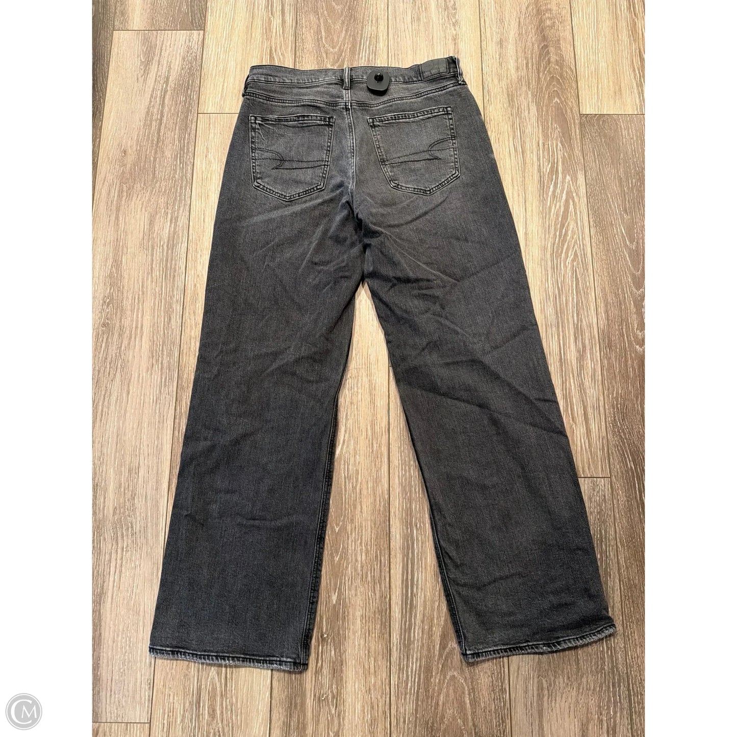 Jeans Wide Leg By American Eagle In Black, Size: 8