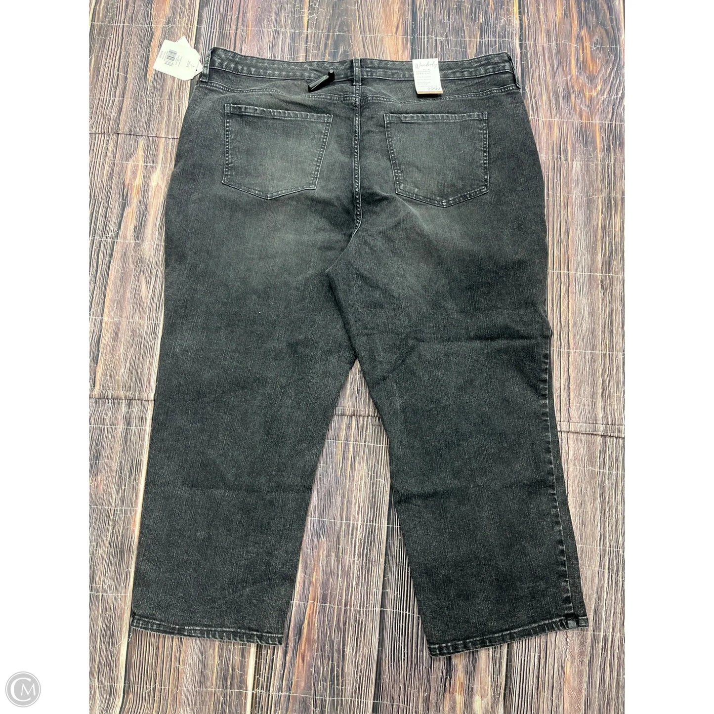 Jeans Cropped By Wonderly In Black, Size: 22