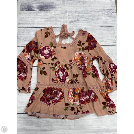 Top Long Sleeve By Oddi In Pink, Size: 2x