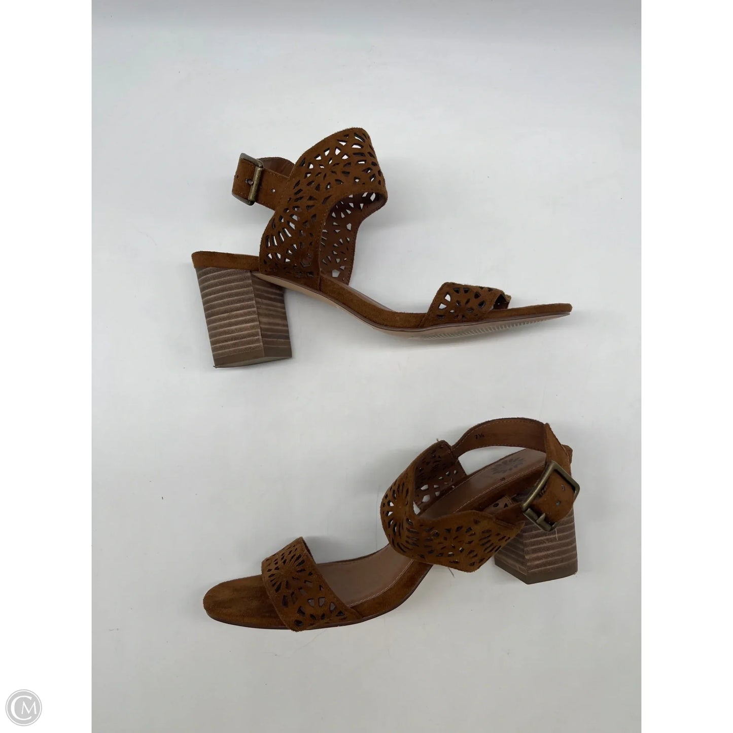 Sandals Heels Block By Yellow Box In Brown, Size: 7.5