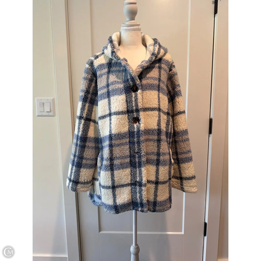 Jacket Faux Fur & Sherpa By Clothes Mentor In Blue, Size: Xl