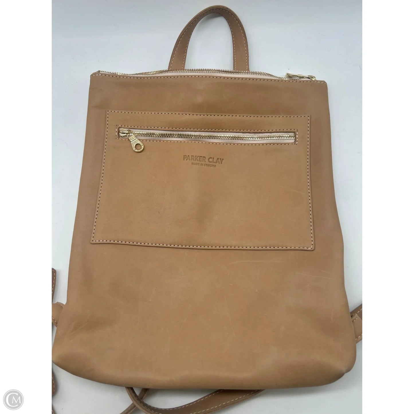 Backpack Leather By Clothes Mentor, Size: Medium
