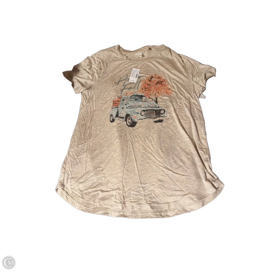 Top Short Sleeve By Maurices In Cream, Size: M