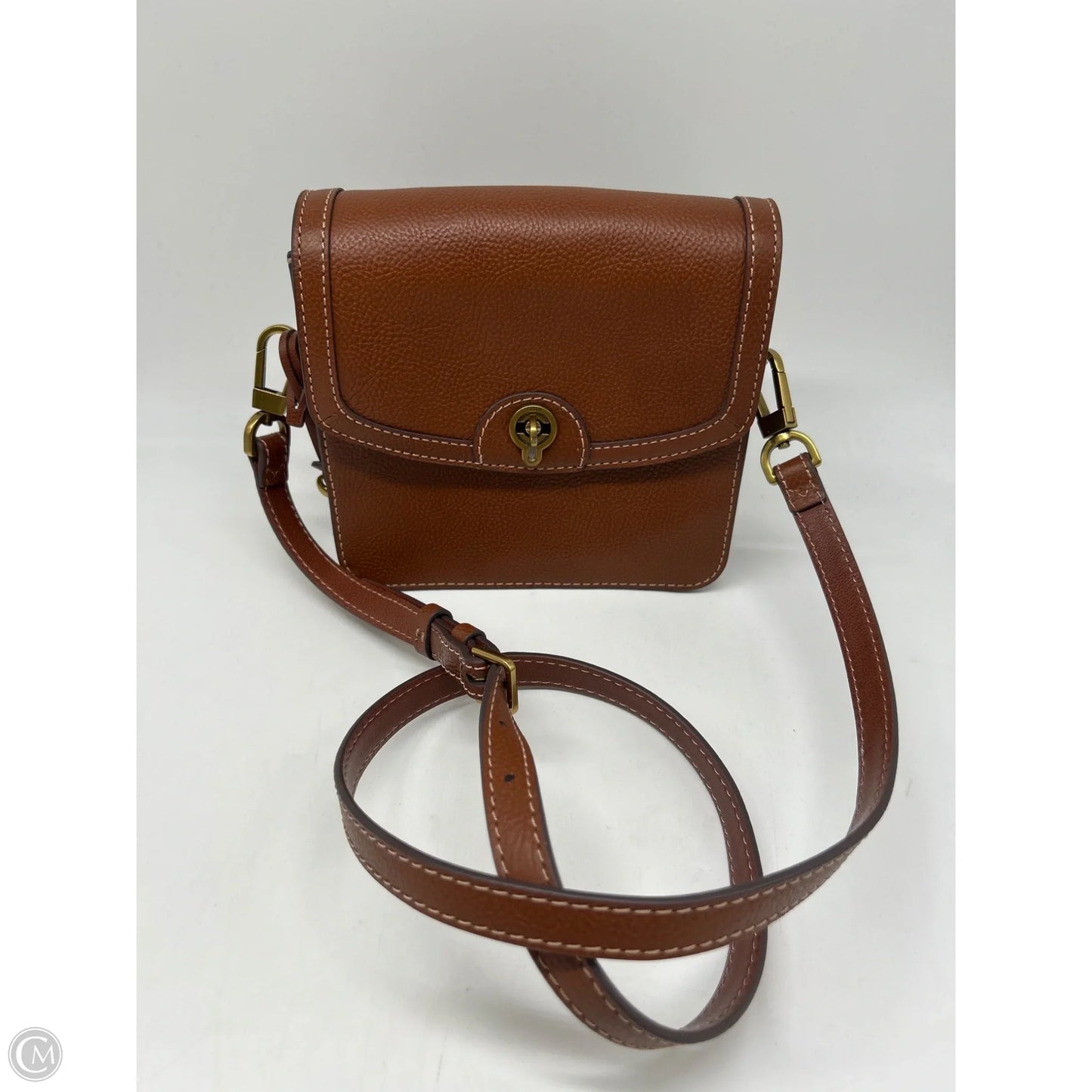 Crossbody Leather By Fossil, Size: Small