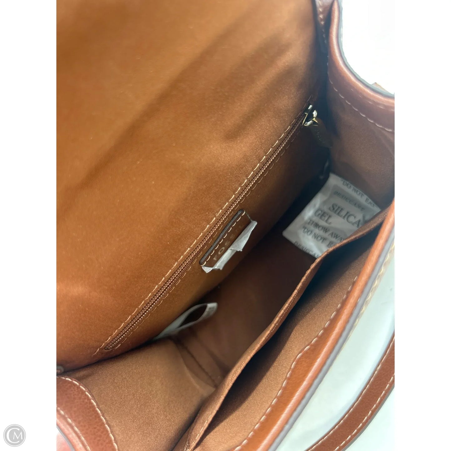 Crossbody Leather By Fossil, Size: Small