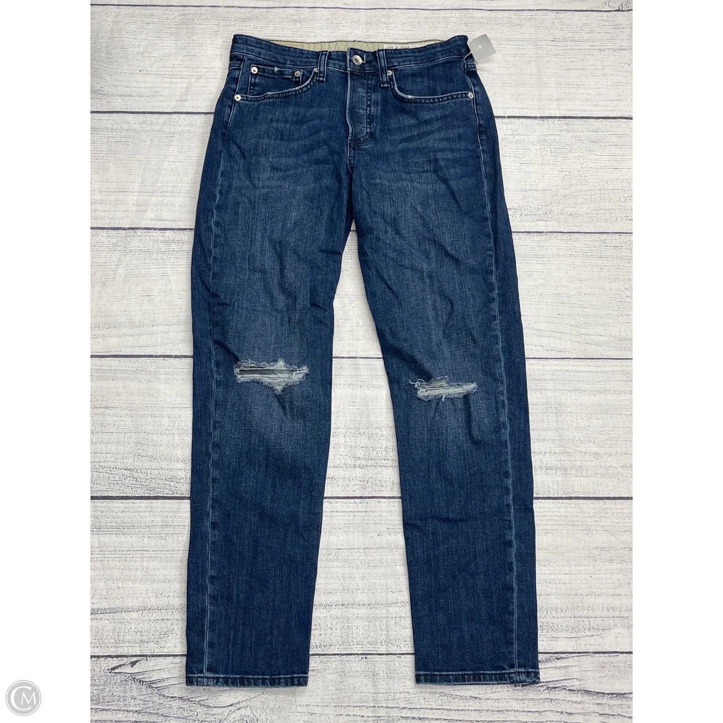 Jeans Straight By Rag And Bone In Blue, Size: 0