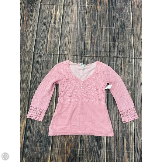 Top 3/4 Sleeve Designer By Lilly Pulitzer In Pink, Size: S