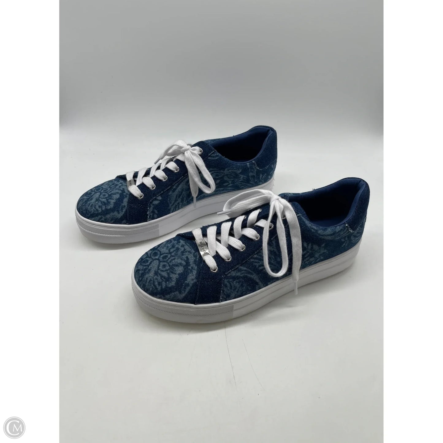 Shoes Sneakers By Nine West In Blue, Size: 12
