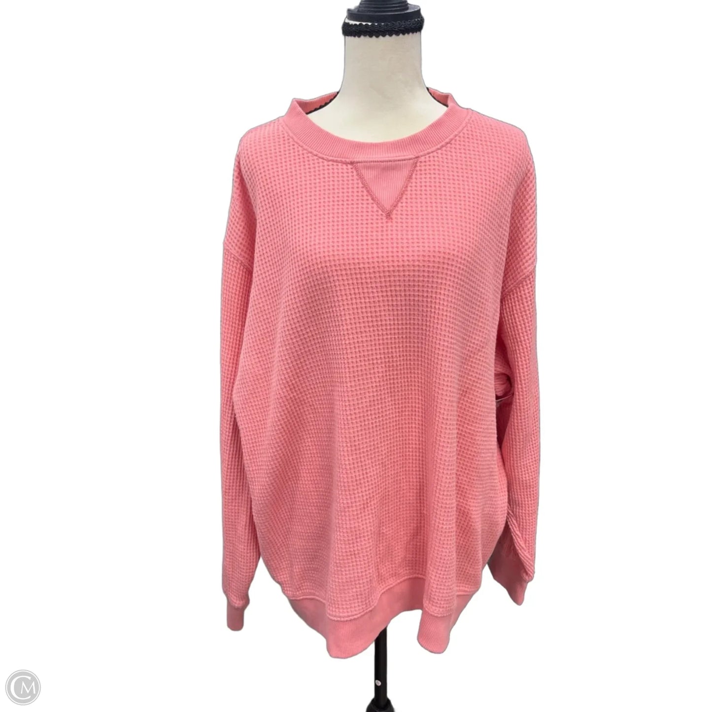 Top Long Sleeve By Aerie In Pink, Size: L