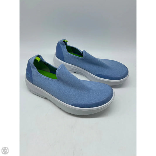 Shoes Flats By Oofos In Blue, Size: 9