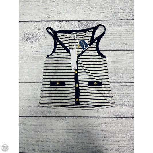 Top Sleeveless By Vigoss In Striped Pattern, Size: L