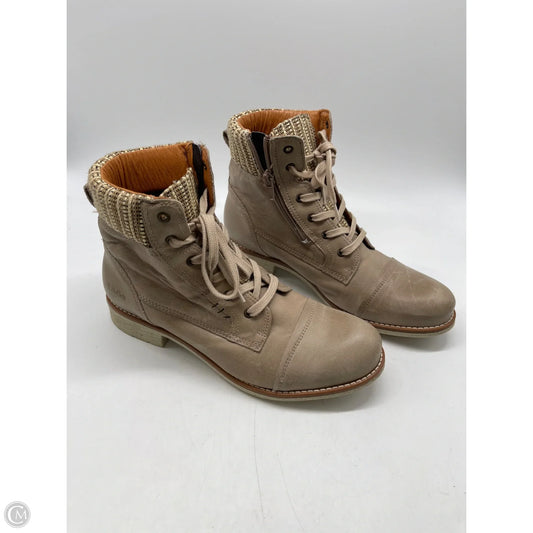 Boots Ankle Heels By Taos In Tan, Size: 10.5