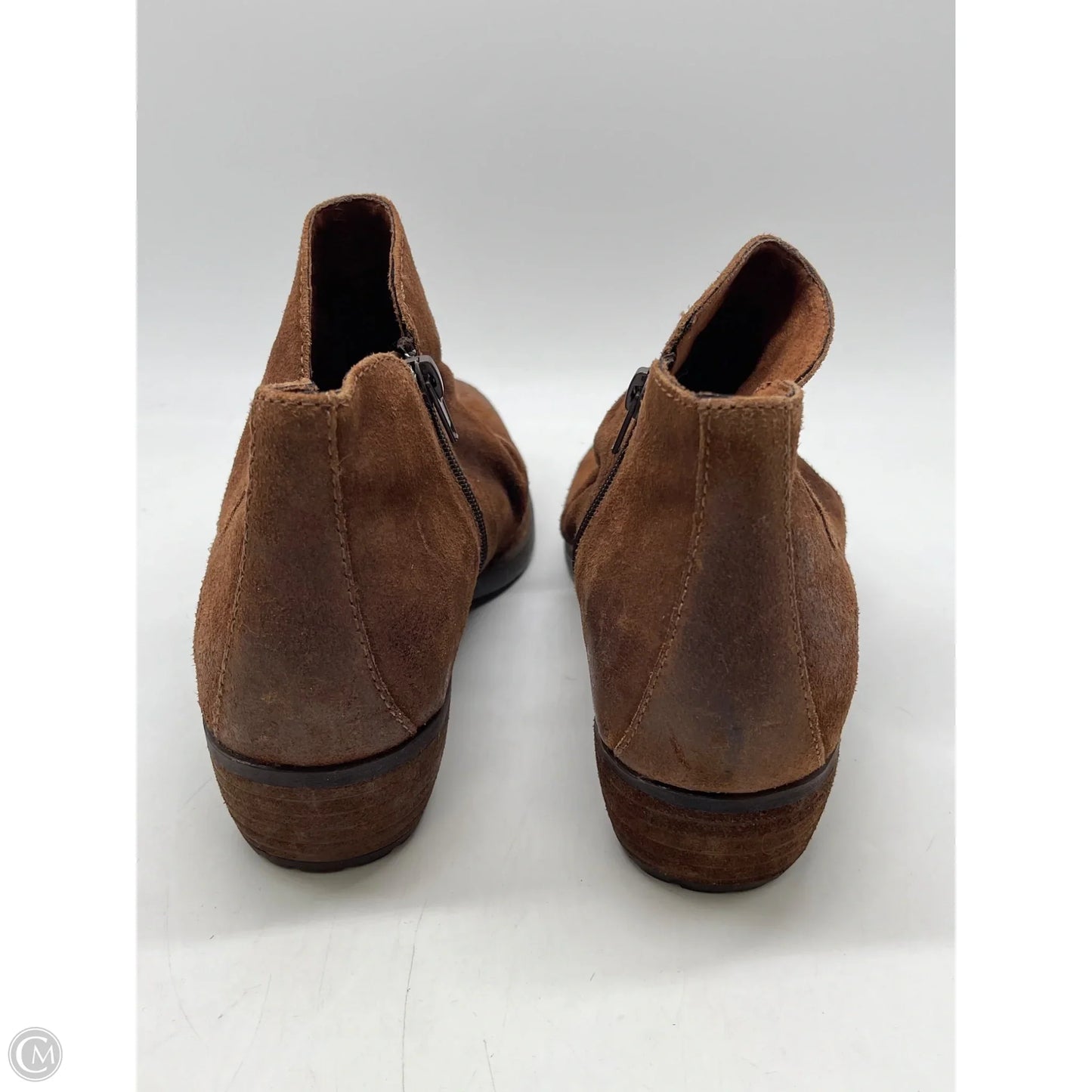 Boots Ankle Heels By Born In Brown, Size: 10