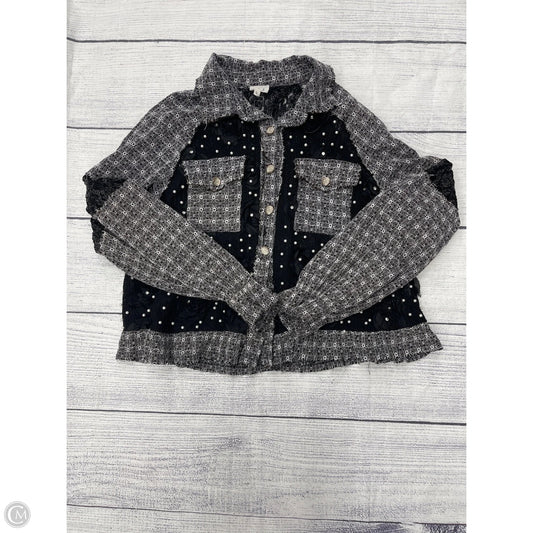 Top Long Sleeve By Pol In Black, Size: L