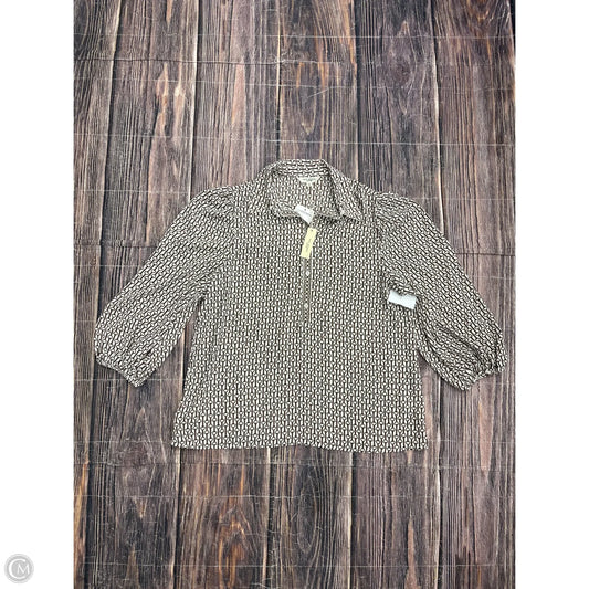 Top Long Sleeve By Max Studio In Brown, Size: M