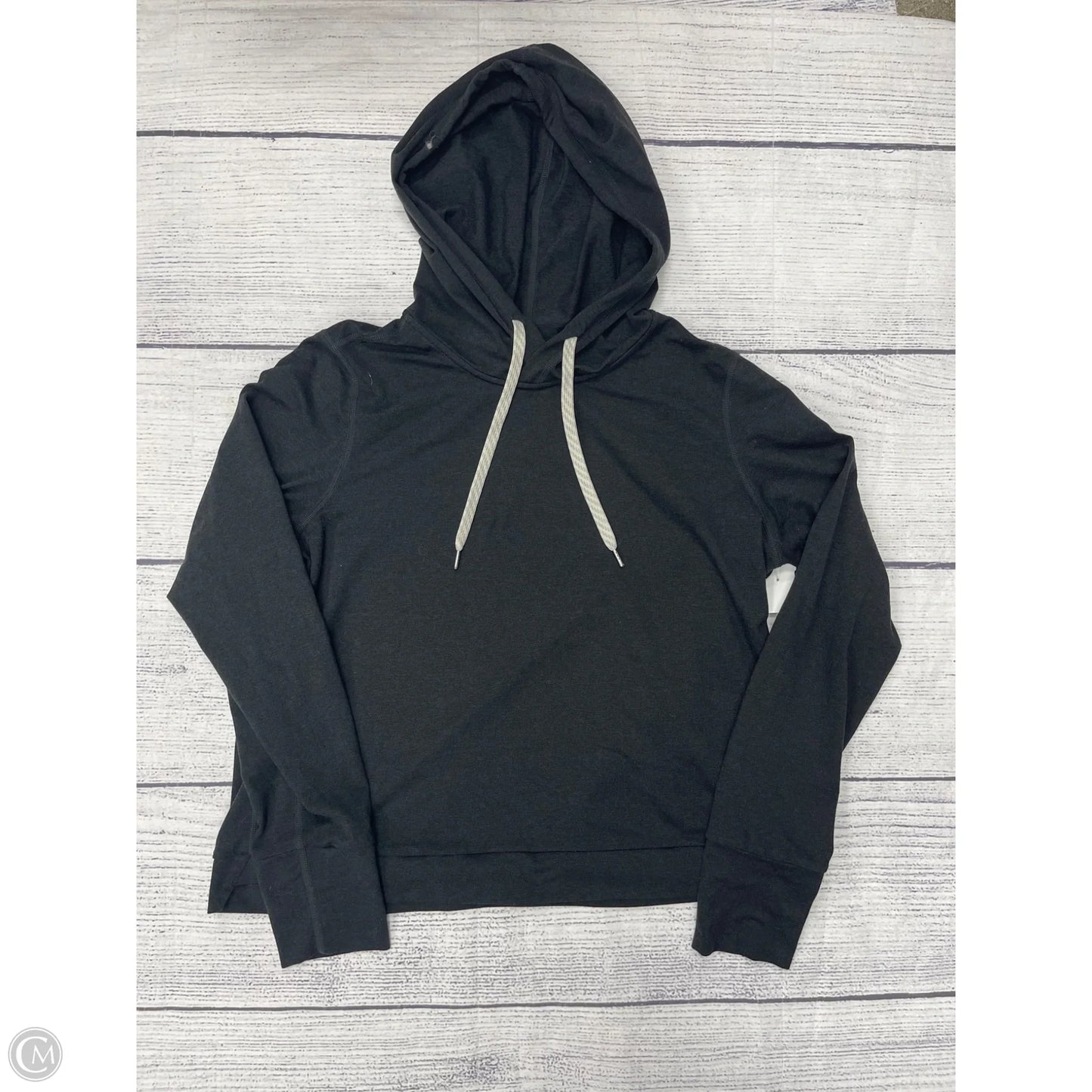 Athletic Top Long Sleeve Hoodie By Vuori In Black, Size: M
