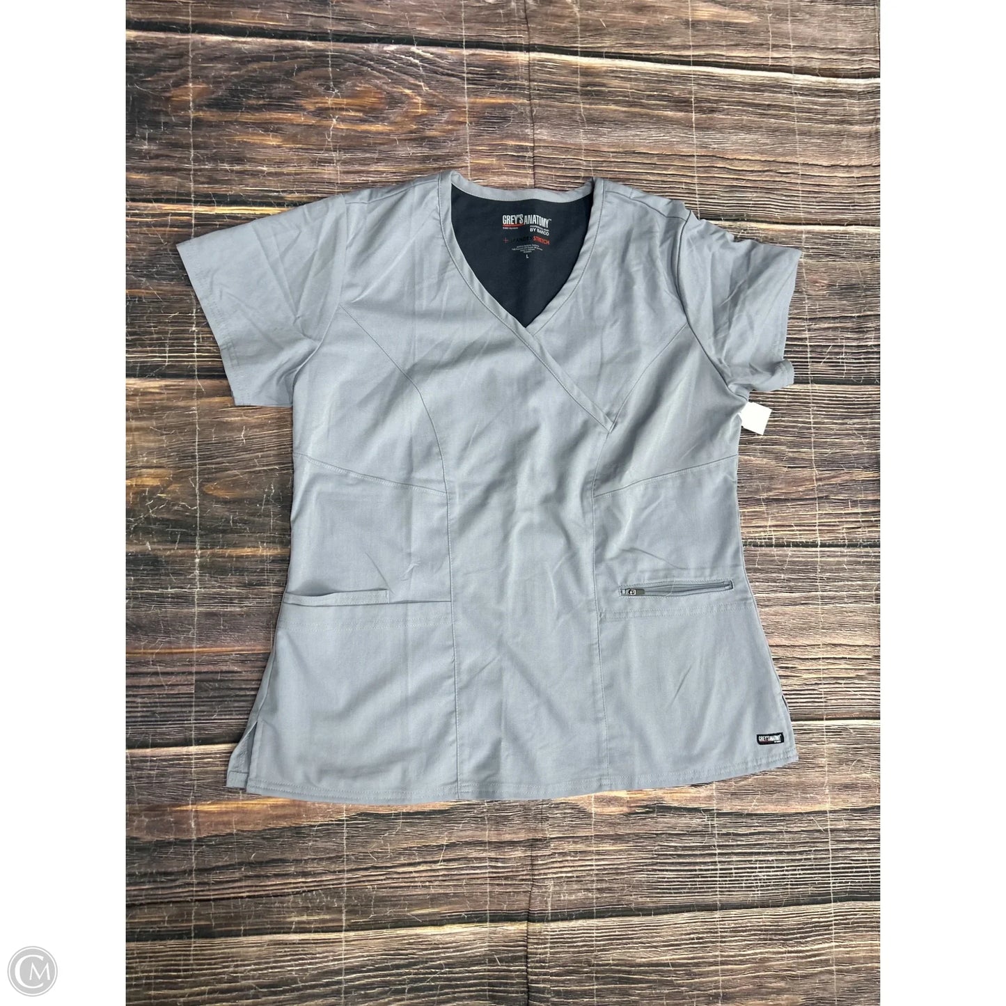 Top Short Sleeve By Clothes Mentor In Grey, Size: L