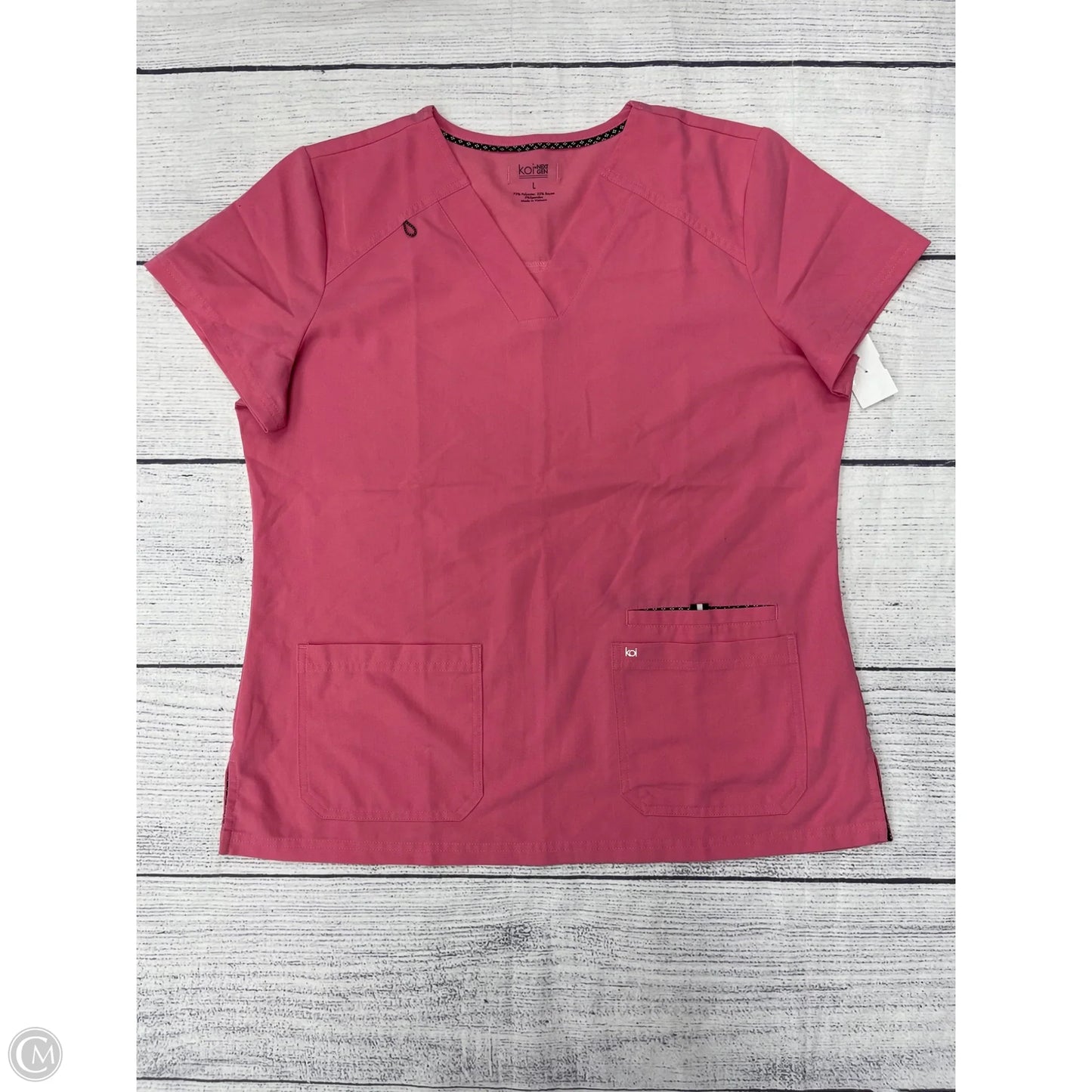 Top Short Sleeve By Clothes Mentor In Pink, Size: L
