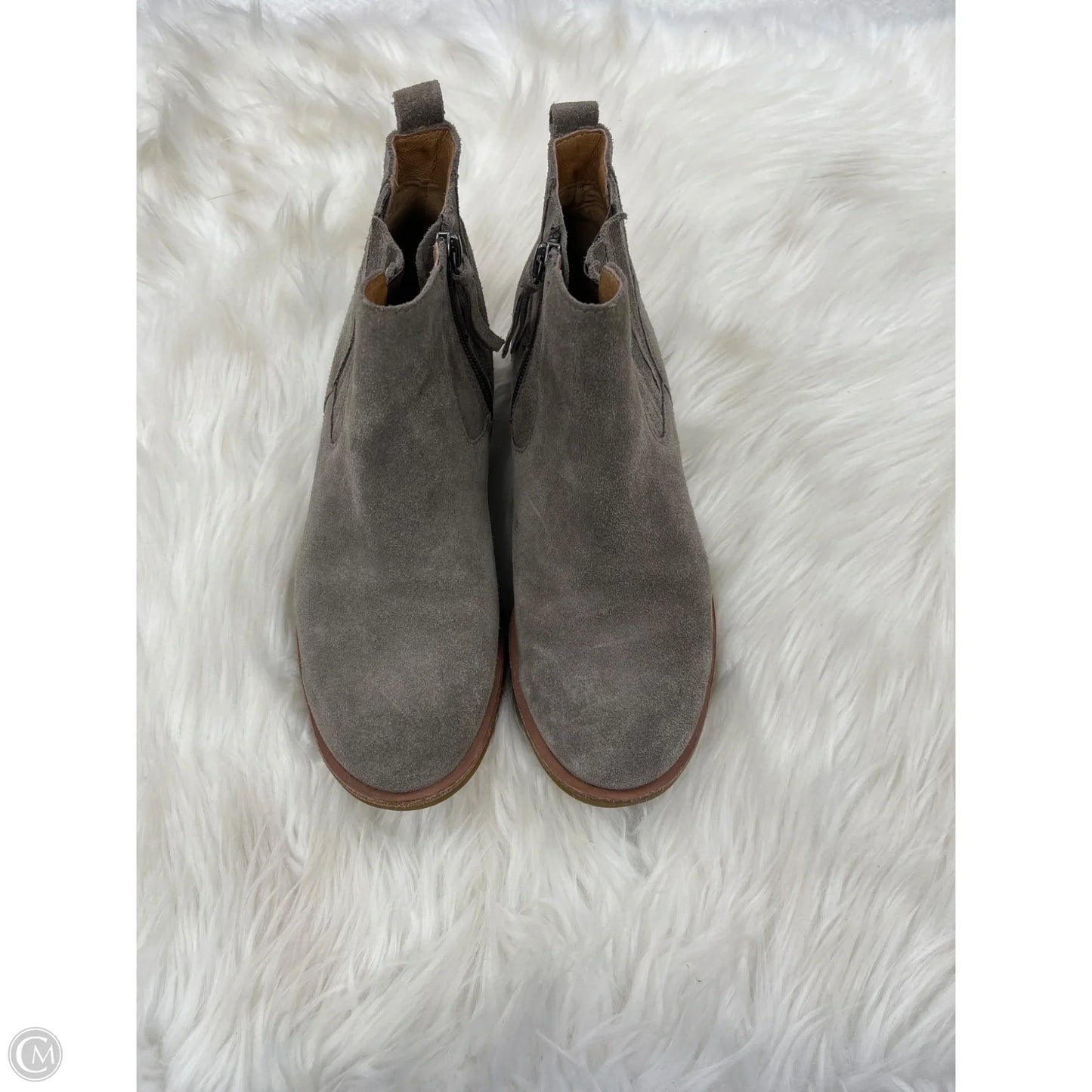 Boots Ankle Heels By Sofft In Tan, Size: 7