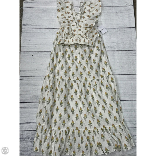 Skirt Set 2pc By Japna In Cream, Size: M