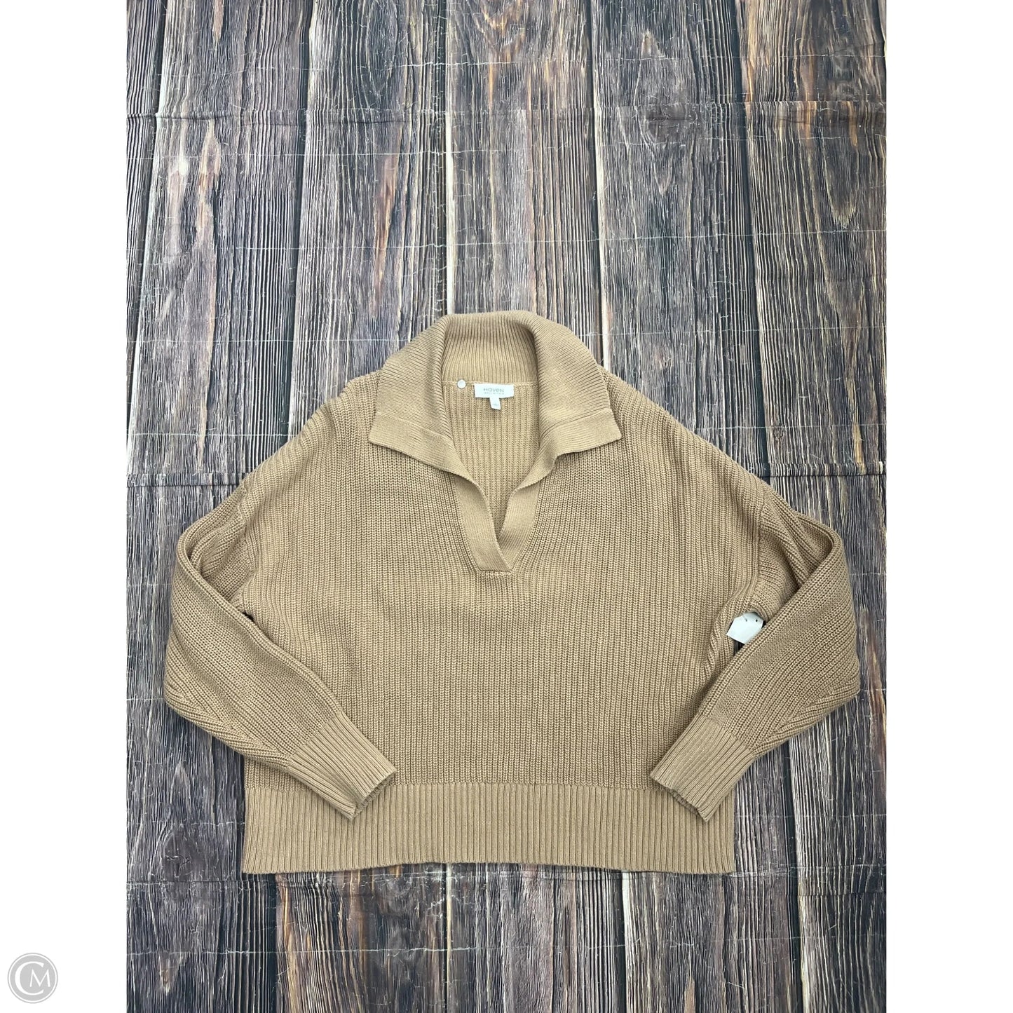 Sweater By Talbots In Tan, Size: L