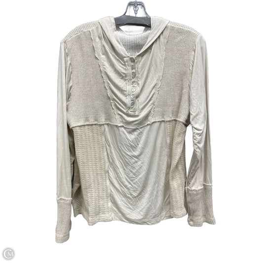 Top Long Sleeve By Pol In Tan, Size: M