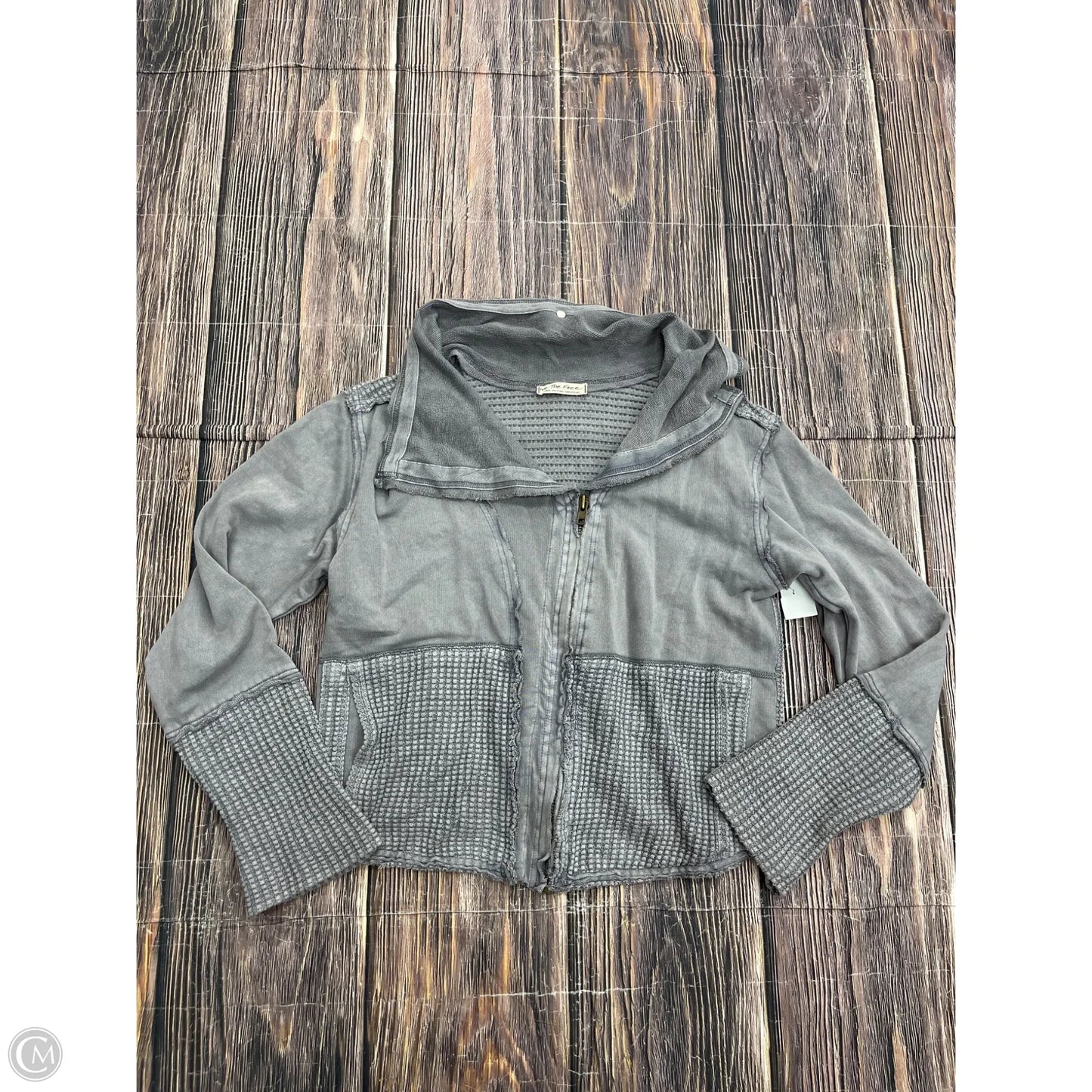 Sweatshirt Hoodie By We The Free In Grey, Size: L