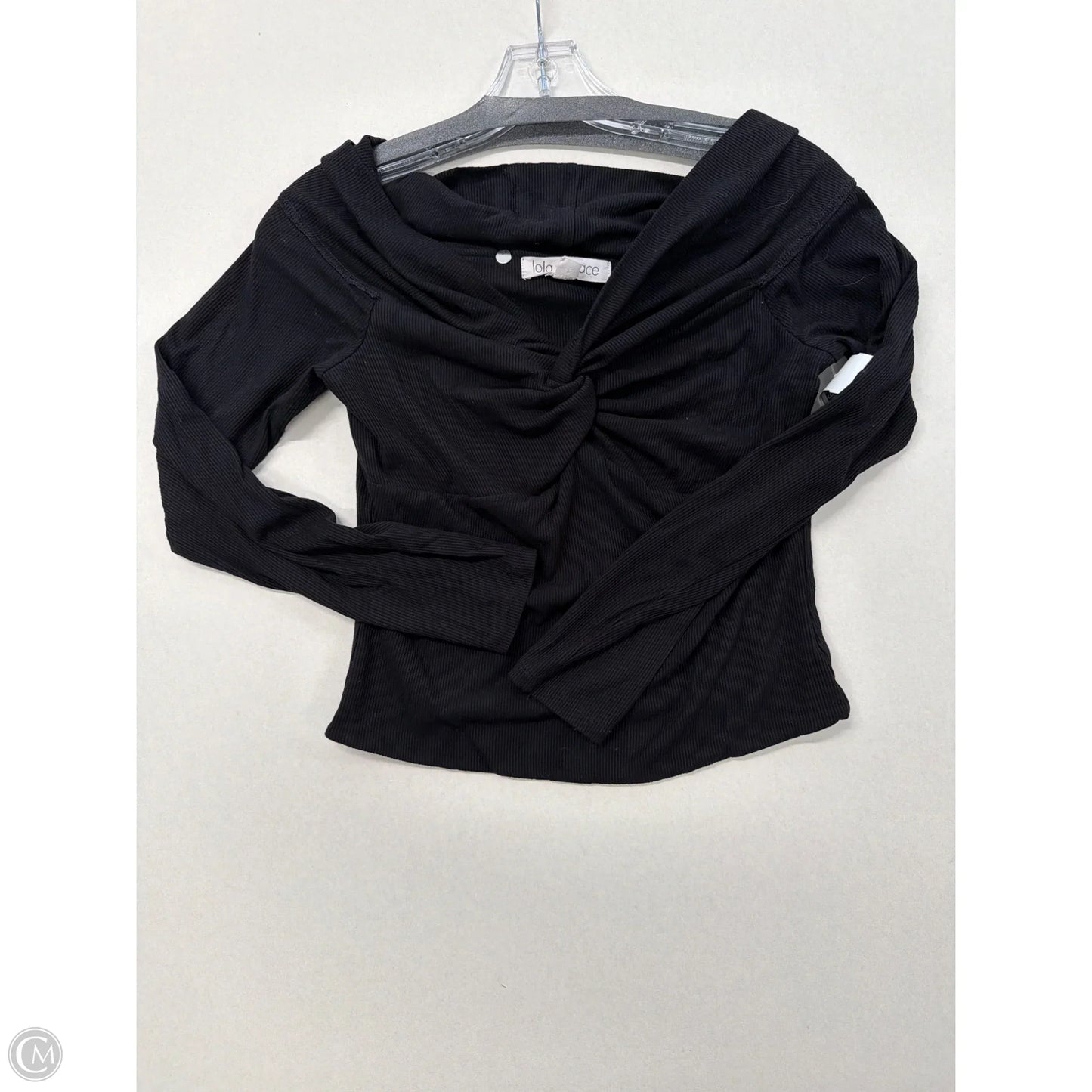 Top Long Sleeve By Lola In Black, Size: S