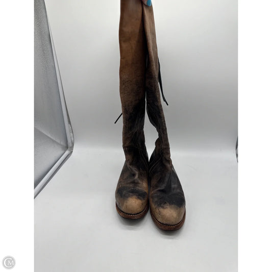 Boots Knee Flats By Bed Stu In Brown, Size: 7.5