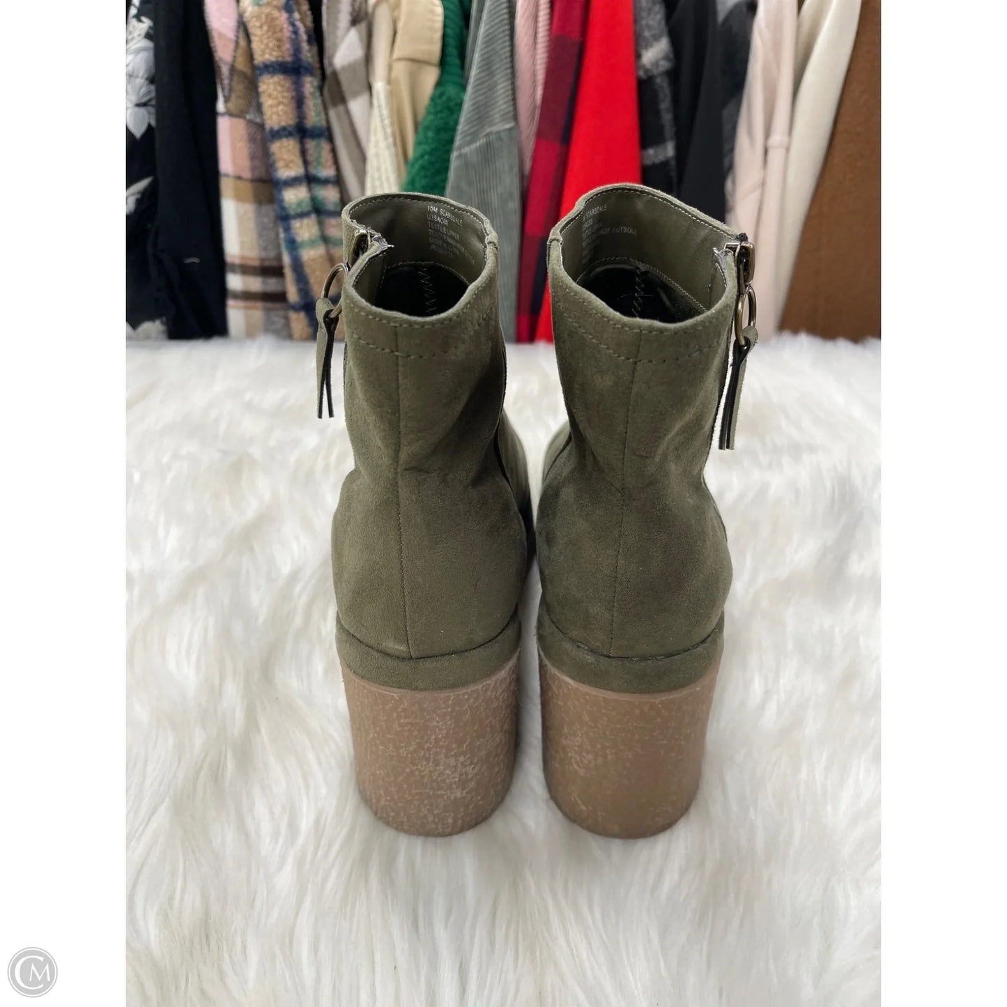 Boots Ankle Heels By Union Bay In Green, Size: 10