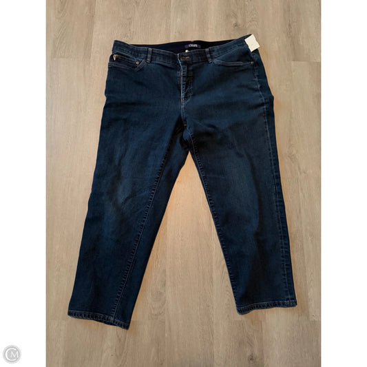 Jeans Skinny By Chaps In Blue Denim, Size: 22