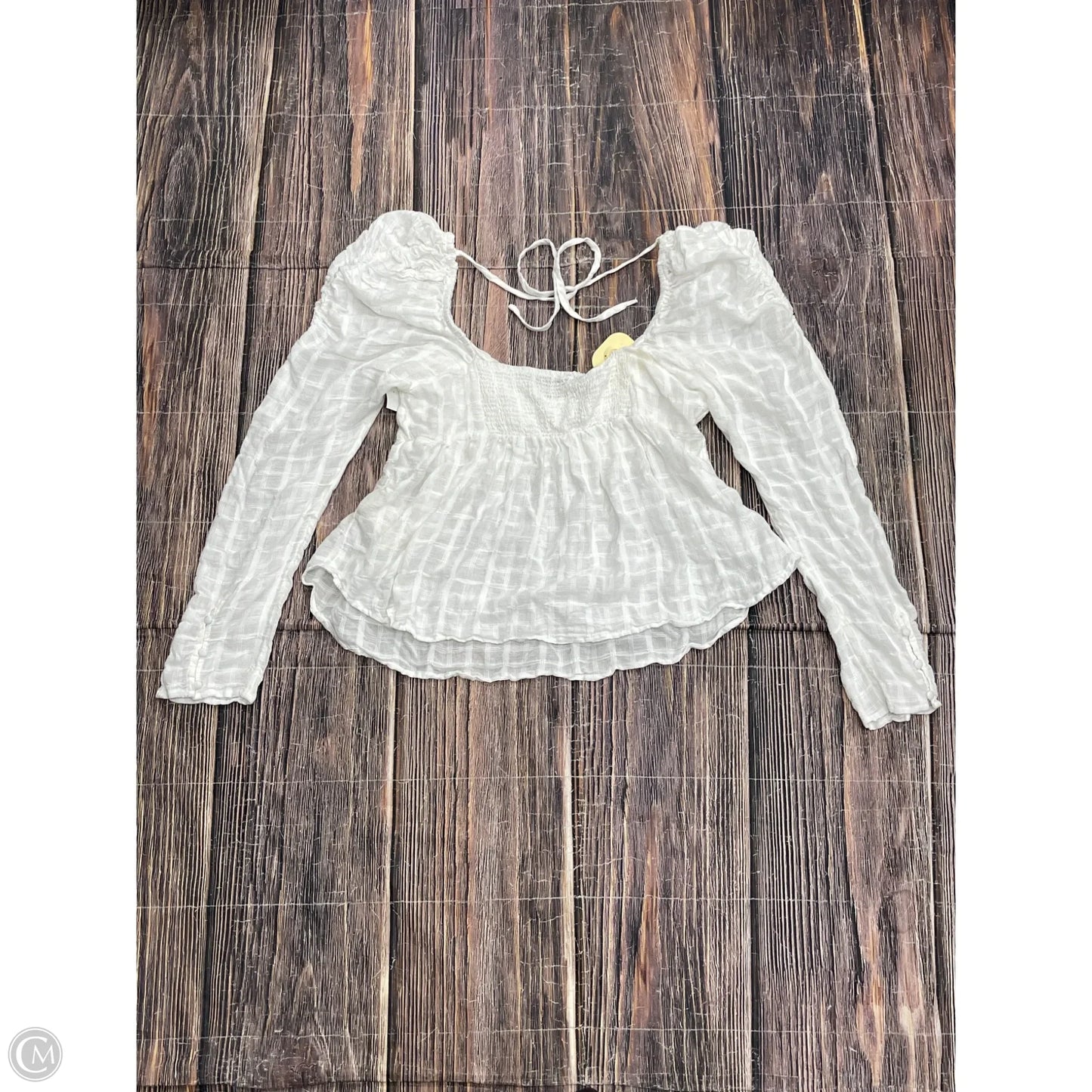 Top Long Sleeve By Free People In White, Size: L