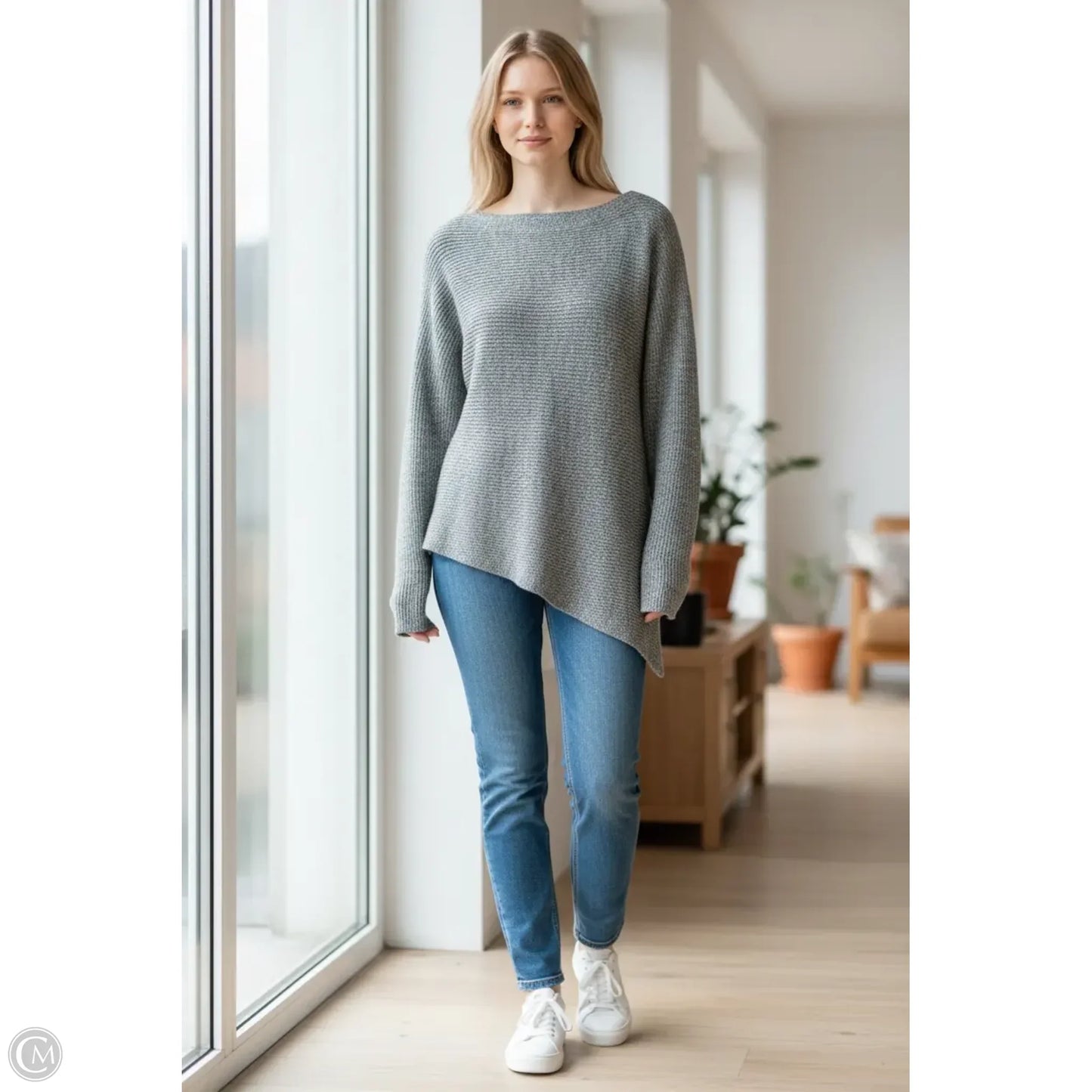 Sweater By Express In Grey, Size: Xs