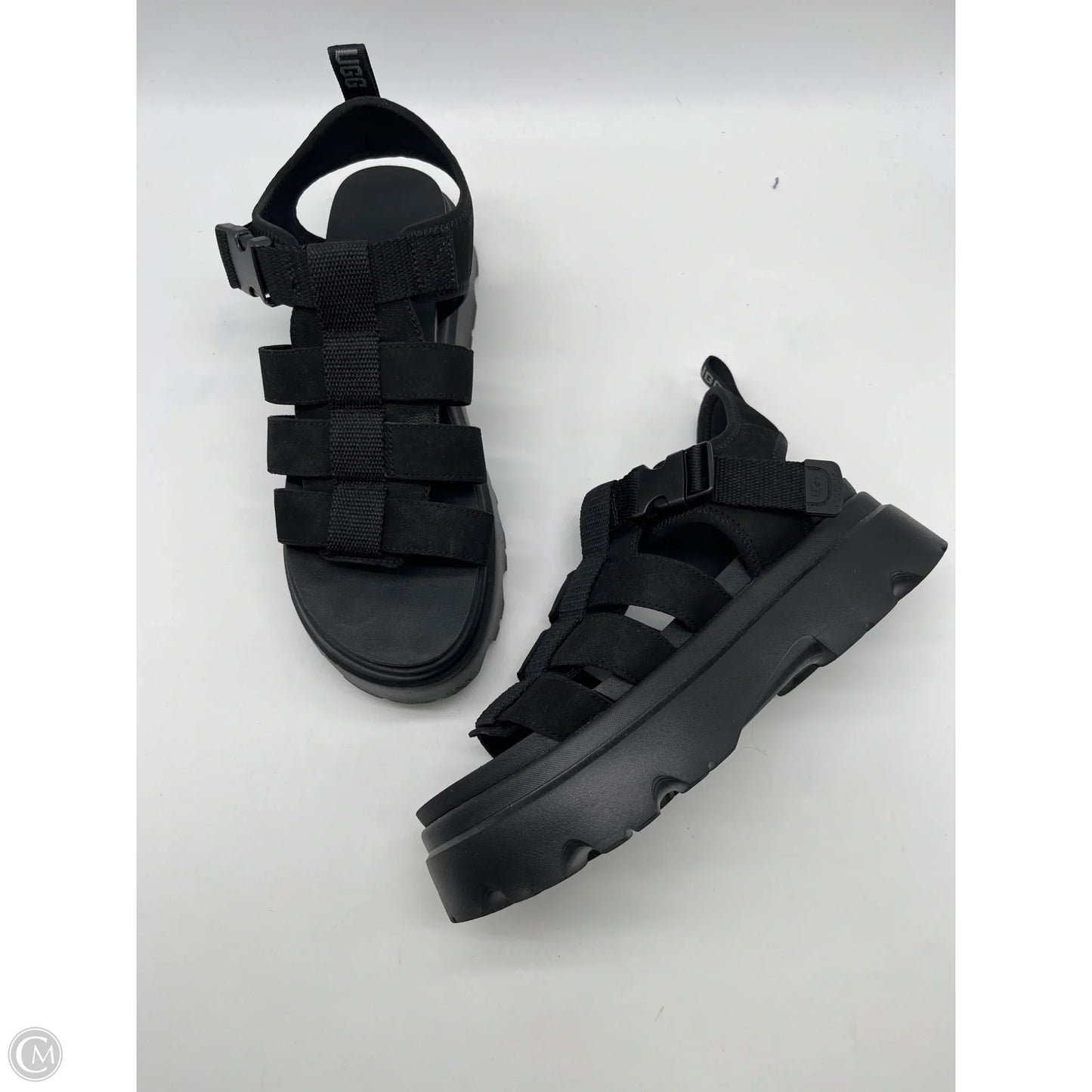 Sandals Designer By Ugg In Black, Size: 10