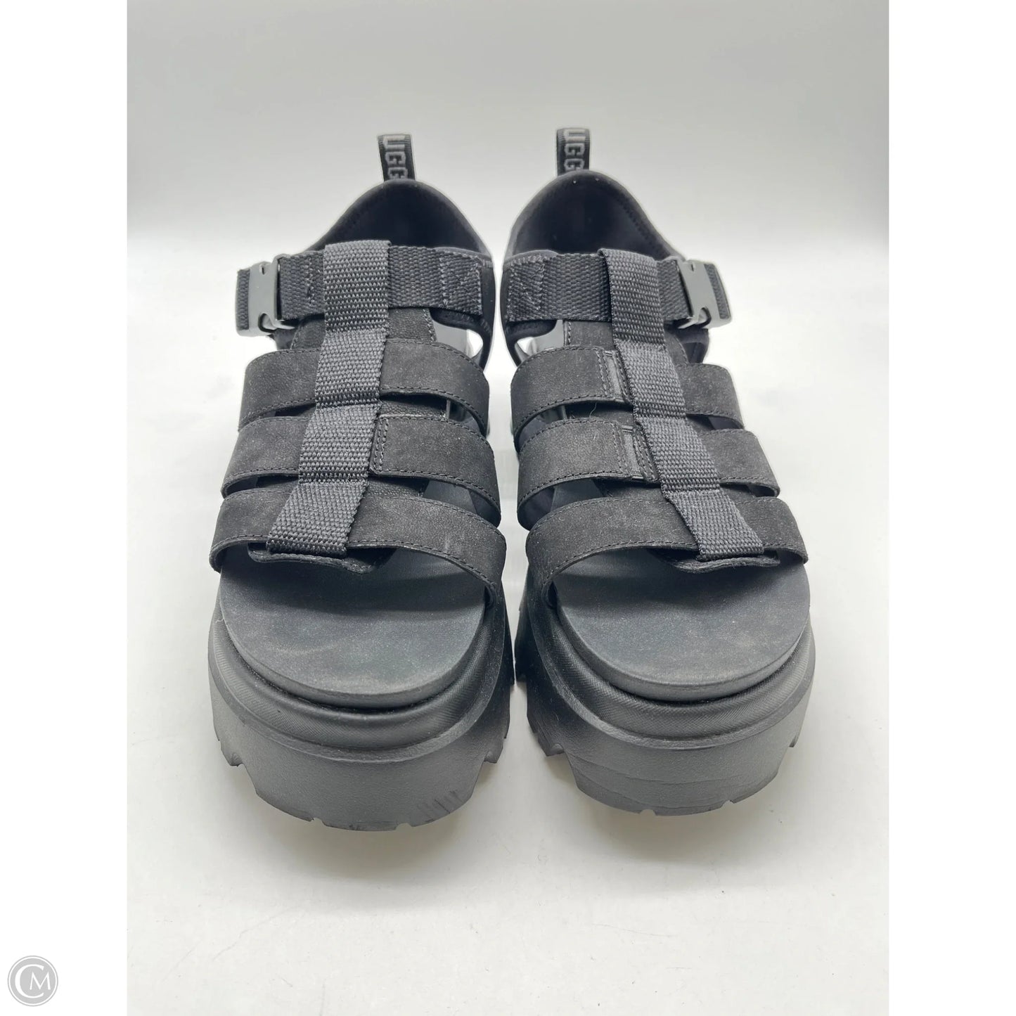 Sandals Designer By Ugg In Black, Size: 10