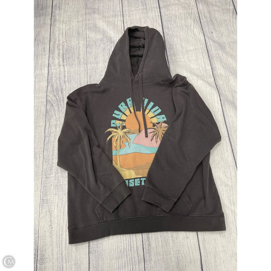 Sweatshirt Hoodie By Puravida In Grey, Size: Xl