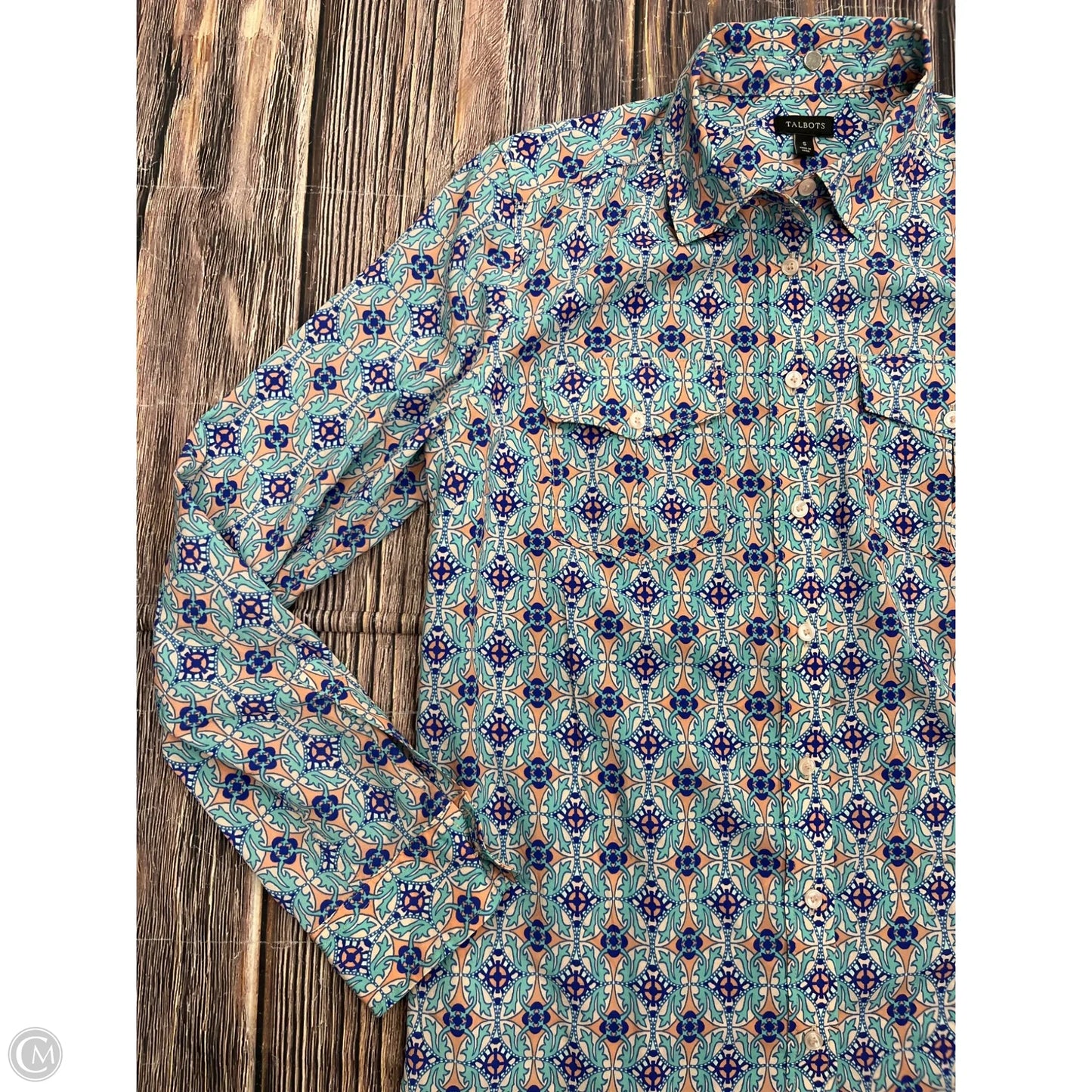 Top Long Sleeve By Talbots In Blue, Size: S