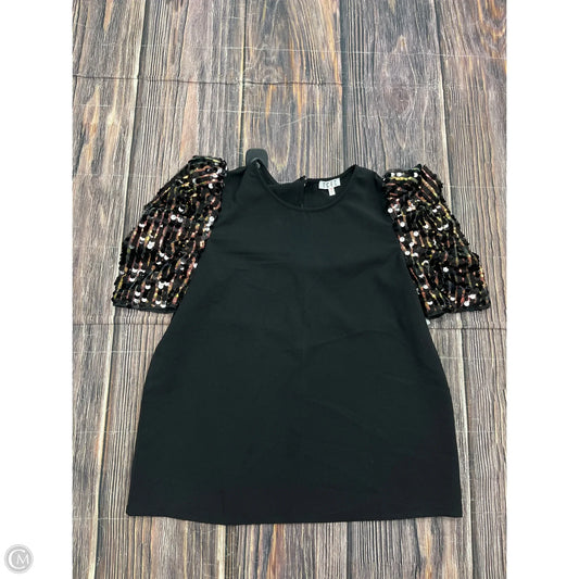 Top Short Sleeve By Tcec In Black, Size: L