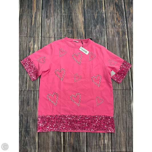 Top Short Sleeve By Why Dress In Pink, Size: M