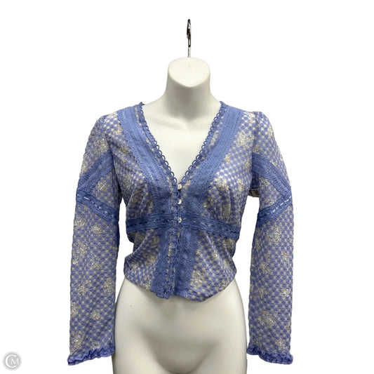 Top Long Sleeve By Free People In Blue, Size: Xs