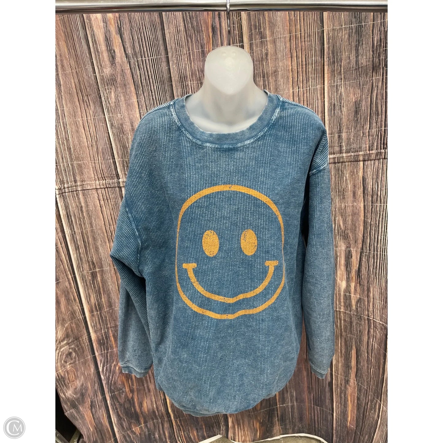 Sweatshirt Crewneck By Clothes Mentor In Blue, Size: L