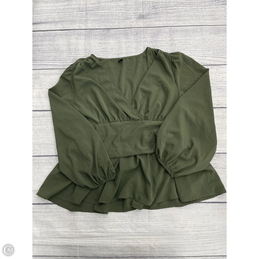Top Long Sleeve By Shein In Green, Size: 3x