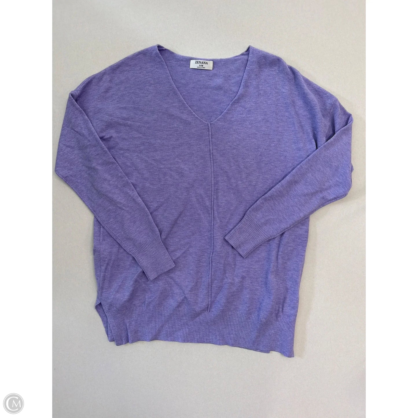 Top Long Sleeve By Zenana In Purple, Size: S