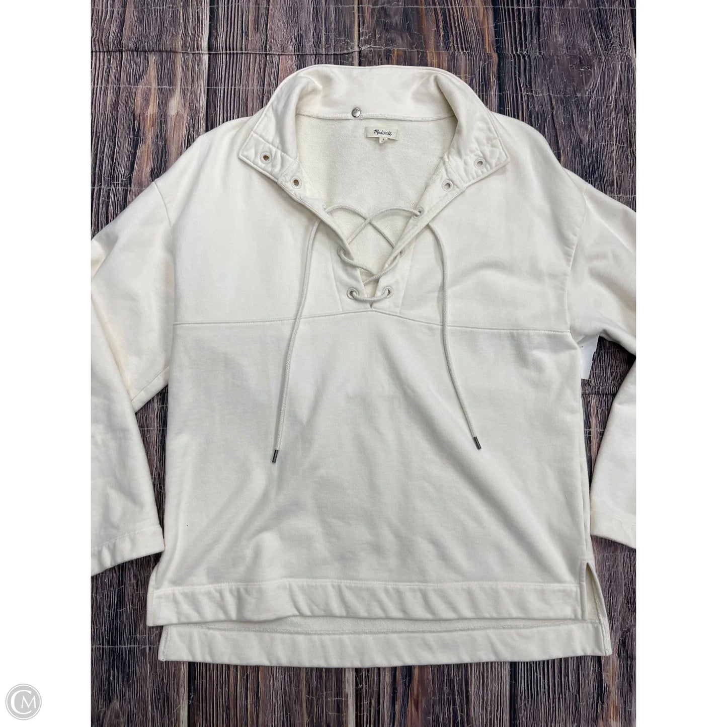 Sweatshirt Collar By Madewell In Cream, Size: M