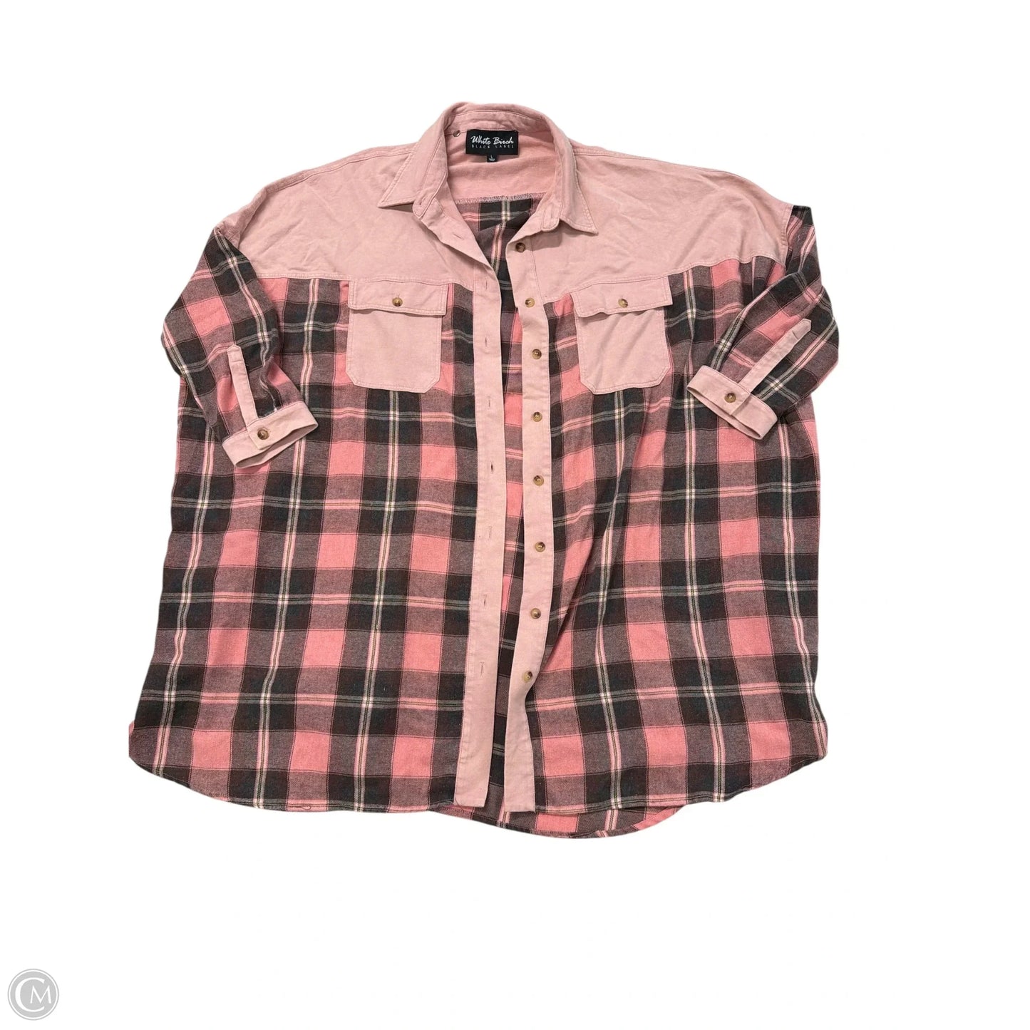 Tunic Long Sleeve By White Birch In Pink, Size: L