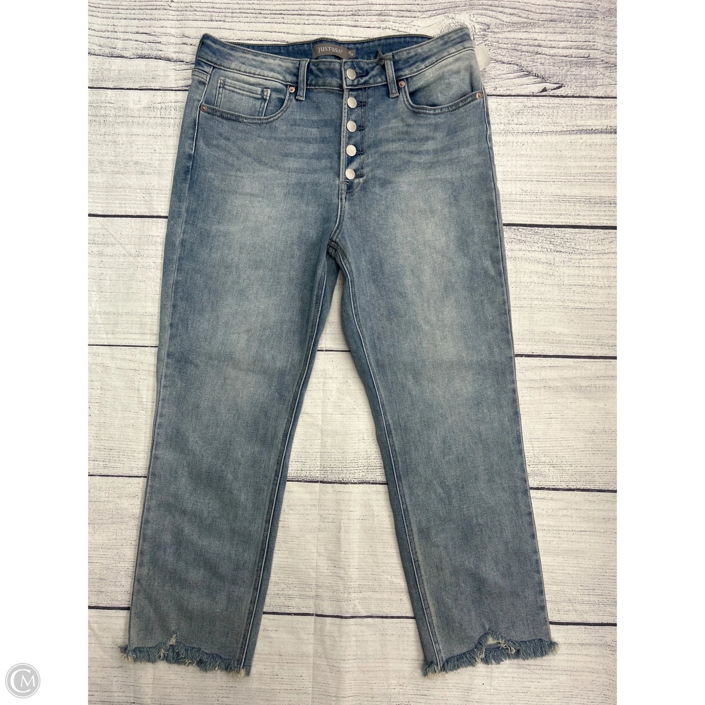 Jeans Straight By Just Usa In Blue Denim, Size: 14