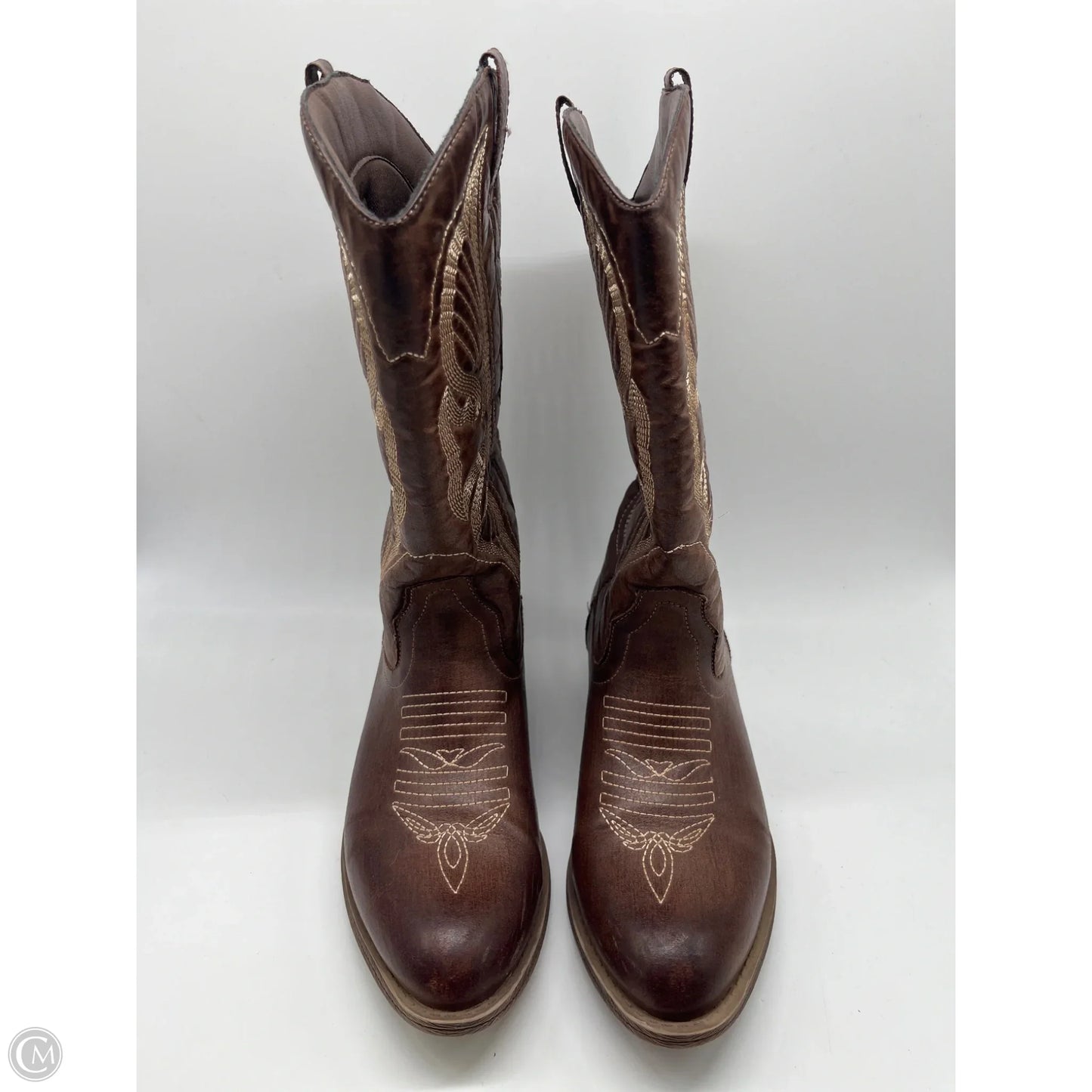 Boots Western By Clothes Mentor In Brown, Size: 9