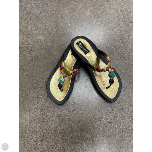 Sandals Flip Flops By Clothes Mentor In Black, Size: 8