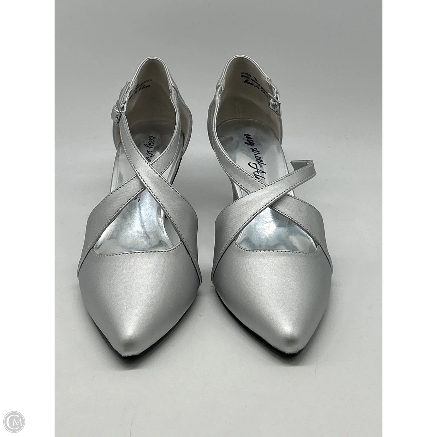 Shoes Heels Block By Easy Street In Silver, Size: 7
